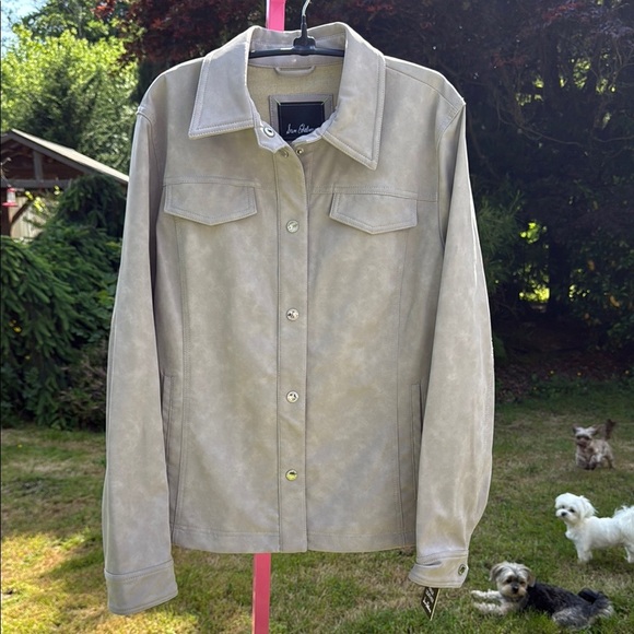 NWT Sam Edelman Beige Button-Up Jacket - Picture 1 of 5